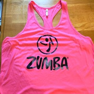 Zumba Size XXL Racerback Pink Tank Shirt